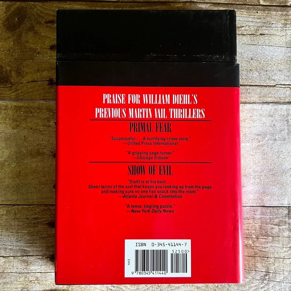Reign in Hell‎ William Diehl Martin Vail Novel 1st Edition Hardcover 1997